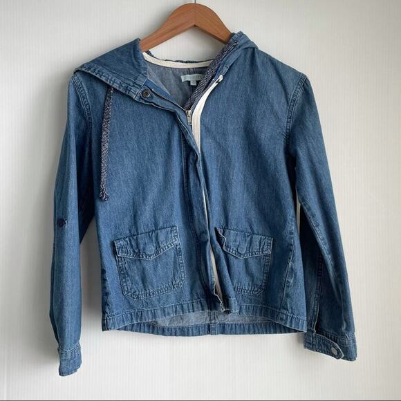 Jun & Ivy ( Francesca’s) lightweight hooded jean jacket small - Picture 5 of 7